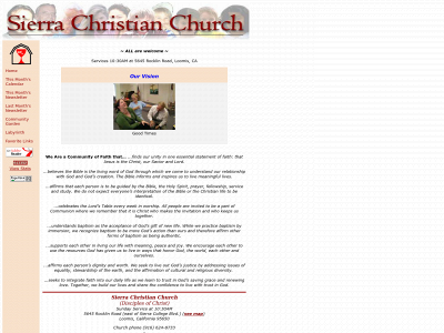sierrachristian.com snapshot