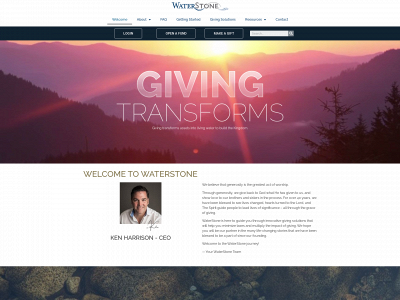 www.waterstone.org snapshot
