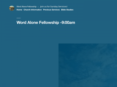 wordalonefellowship.org snapshot