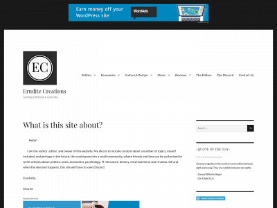 eruditecreations.com snapshot