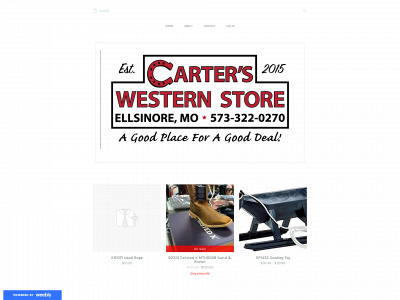 carterswesternstore.weebly.com snapshot