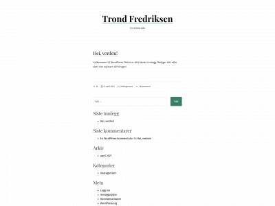 trondfredriksen.no snapshot