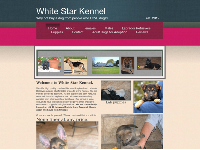 whitestargermanshepherds.com snapshot