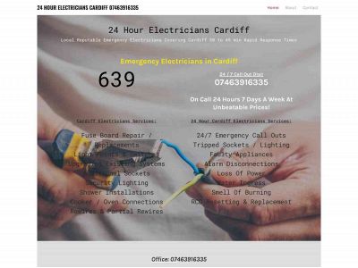 www.24hour-electricians-cardiff.co.uk snapshot
