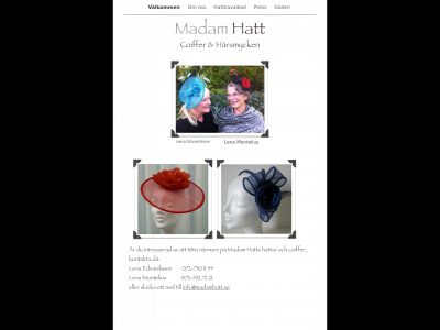 madamhatt.se snapshot