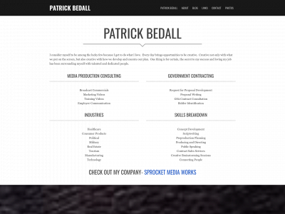 patrickbedall.com snapshot