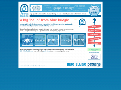 bluebudgie.com snapshot