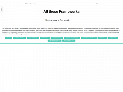 alltheseframeworks.com snapshot