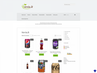 stevia.lt snapshot