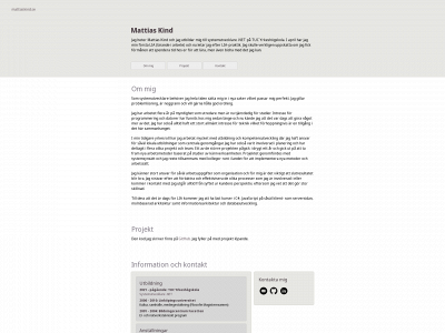 mattiaskind.se snapshot