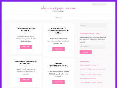 theprincesspanacea.com snapshot