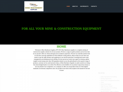 minemachinerysupplies.co.za snapshot