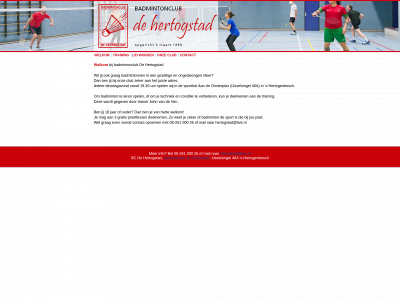 badmintonclubhertogstad.nl snapshot