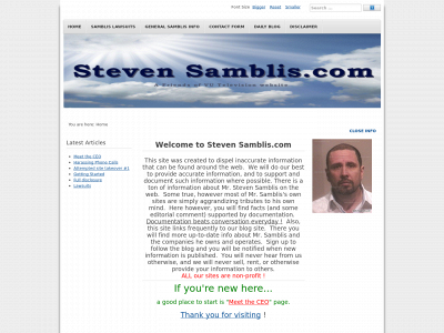 stevensamblis.net snapshot