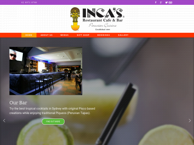 incasrestaurant.com.au snapshot