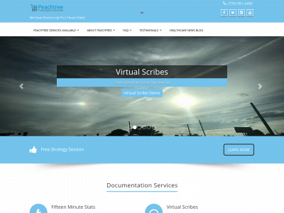 peachtreetranscription.com snapshot