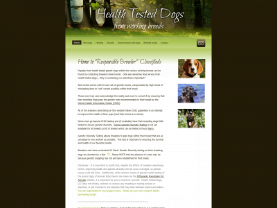 healthtestedworkingdogs.com snapshot