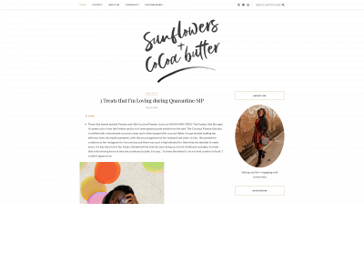 sunflowerscocoabutter.com snapshot