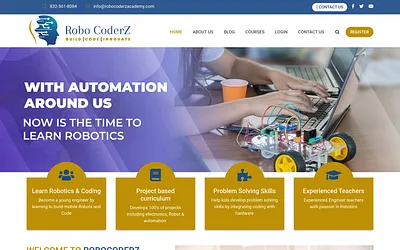 robocoderzacademy.com snapshot