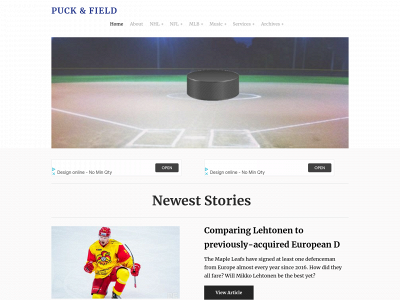www.puckandfield.com snapshot