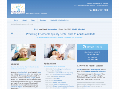 mysunshinesmiledental.com snapshot