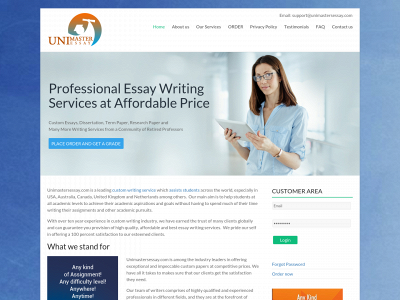 unimastersessay.com snapshot