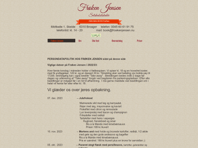 froekenjensen.nu snapshot