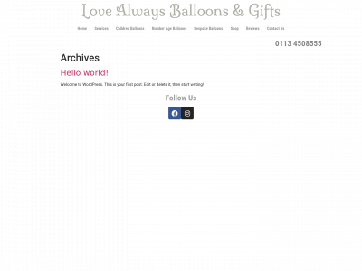 lovealwaysballoons.co.uk snapshot