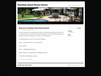 sunshineguesthouse.net snapshot