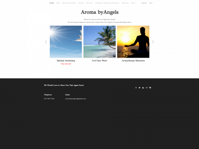 www.aromasbyangels.com snapshot