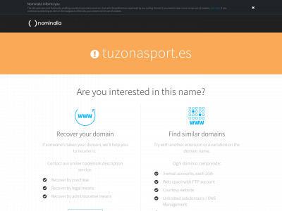 tuzonasport.es snapshot