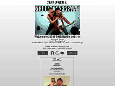 2goodcoverband.se snapshot