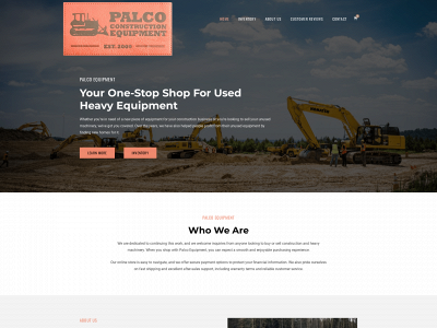 palcoequipment.com snapshot