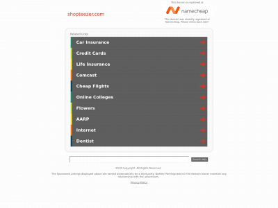 shopteezer.com snapshot