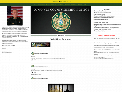 suwanneecountysheriff.org snapshot