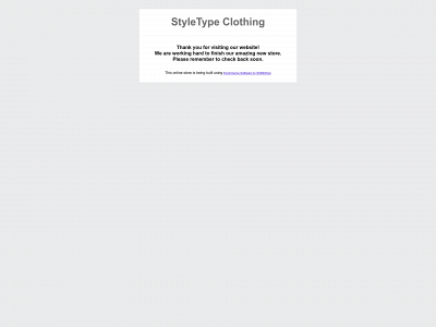 www.styletype-clothing.com snapshot