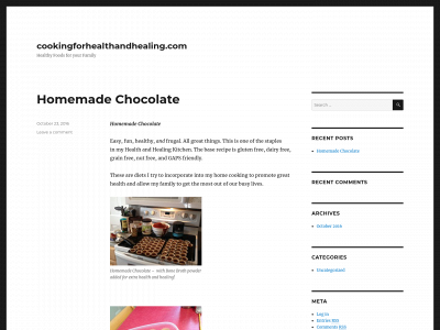 cookingforhealthandhealing.com snapshot