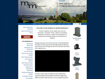 mendipmemorials.co.uk snapshot