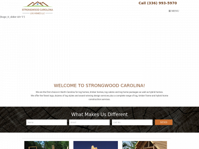 strongwoodcarolinaloghomes.com snapshot
