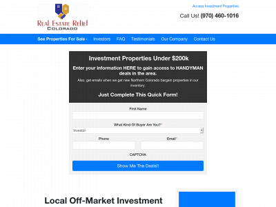 realestatereliefcolorado.com snapshot