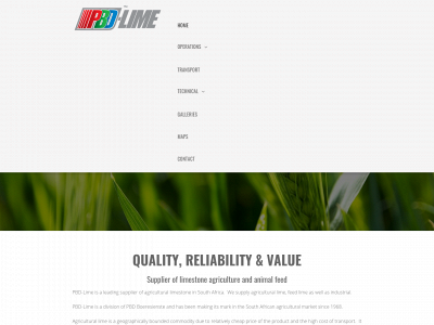 www.pbd-lime.co.za snapshot