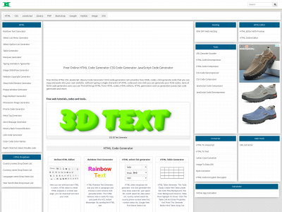 www.html-code-generator.com snapshot