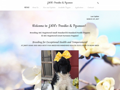 www.jmhspoodlesandpyrenees.com snapshot
