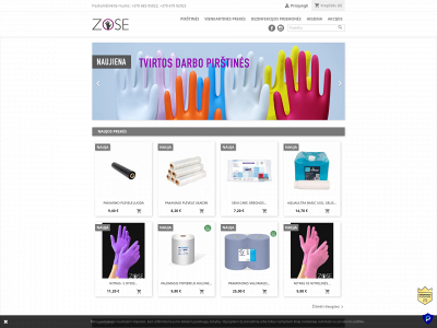 zoseshop.lt snapshot