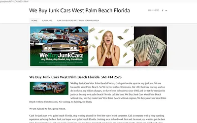 webuyjunkcarswestpalmbeach.net snapshot