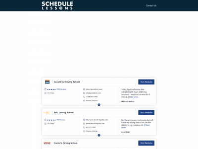 schedulelessons.com snapshot