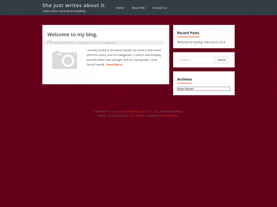 shejustwritesaboutit.com snapshot