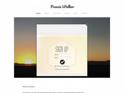 franciewalker.com snapshot