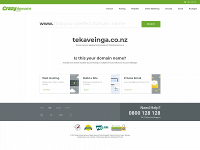 tekaveinga.co.nz snapshot