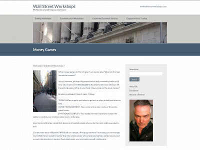 wallstreetworkshops.com snapshot